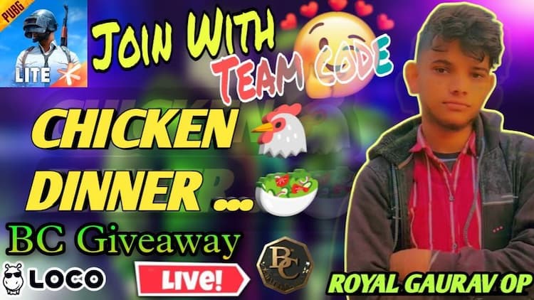 live stream 🔴PUBG LITE🔥 Live Play with team code 🙂 Win Bc And 4x Coins to 