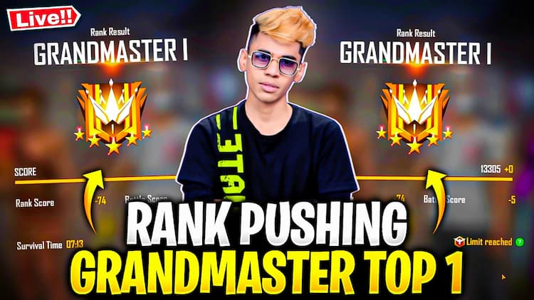 live stream Push To Grandmaster Clash Squad😍🔥- Garena Free Fire Live !!