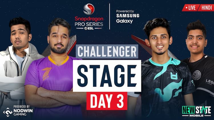 live stream [Hindi] NEW STATE MOBILE Challenger Stage Day 3 | Snapdragon Pro Series Open India