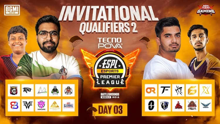 live stream Tecno Pova 3 presents ESPL Season 2|Invitational Qualifiers 2| Day 3 ft Soul,Zero,GE|Hindi