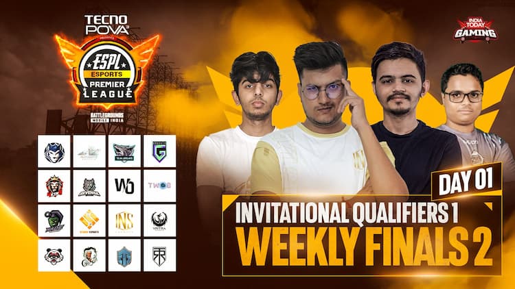 live stream Tecno Pova 3 presents ESPL Season 2|Invitational Qualifiers 1| Weekly Finals 2 Day 1|Hindi
