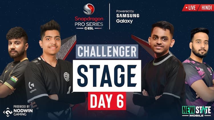 live stream [Hindi] NEW STATE MOBILE Challenger Stage Day 6 | Snapdragon Pro Series Open India