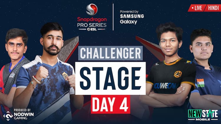 live stream [Hindi] NEW STATE MOBILE Challenger Stage Day 4 | Snapdragon Pro Series Open India
