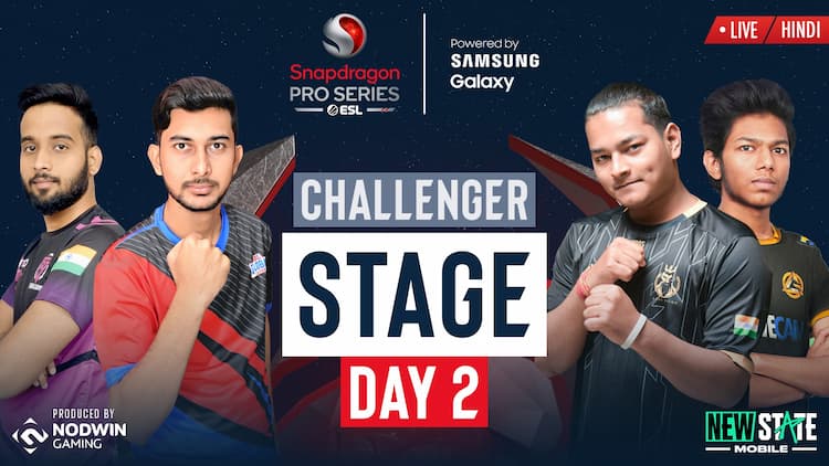 live stream [Hindi] NEW STATE MOBILE Challenger Stage Day 2 | Snapdragon Pro Series Open India