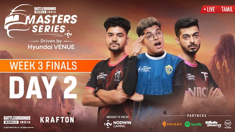 live stream [Tamil] 2022 Battlegrounds Master Series | Week 3 Finals - Day 2