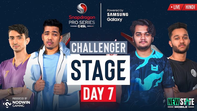 live stream [Hindi] NEW STATE MOBILE Challenger Stage Day 7 | Snapdragon Pro Series Open India