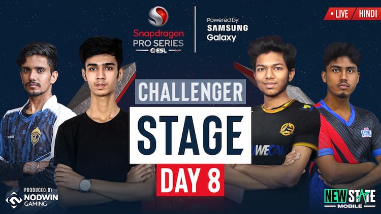 live stream [Hindi] NEW STATE MOBILE Challenger Stage Day 8 | Snapdragon Pro Series Open India