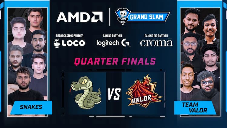 live stream | Hindi | AMD SKYESPORTS GRANDSLAM | Valorant Quarter Finals | Team Snakes VS Team Valor