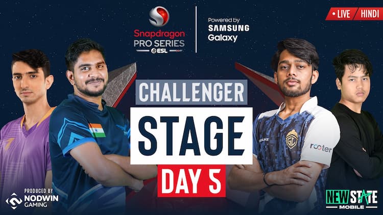 live stream [Hindi] NEW STATE MOBILE Challenger Stage Day 5 | Snapdragon Pro Series Open India